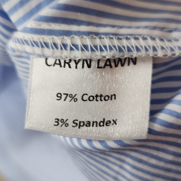 Caryn Lawn Preppy Shirt Dress in Blue One Size - Picture 4 of 12